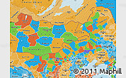 Political Map of Nei Mongol Zizhiqu, political shades outside