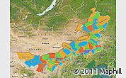 Political Map of Nei Mongol Zizhiqu, satellite outside