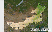 Satellite Map of Nei Mongol Zizhiqu, darken