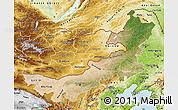 Satellite Map of Nei Mongol Zizhiqu, physical outside