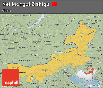 Savanna Style Map of Nei Mongol Zizhiqu