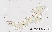 Shaded Relief Map of Nei Mongol Zizhiqu, cropped outside