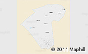 Classic Style 3D Map of Naiman Qi, single color outside