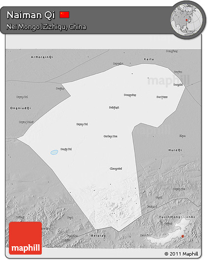 Gray 3D Map of Naiman Qi