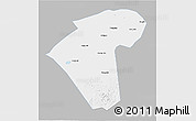 Gray 3D Map of Naiman Qi, single color outside