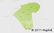 Physical 3D Map of Naiman Qi, cropped outside