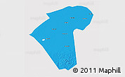 Political 3D Map of Naiman Qi, cropped outside
