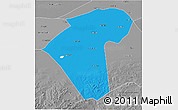 Political 3D Map of Naiman Qi, desaturated