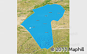 Political 3D Map of Naiman Qi, satellite outside
