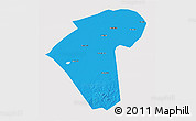 Political 3D Map of Naiman Qi, single color outside