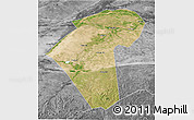 Satellite 3D Map of Naiman Qi, desaturated