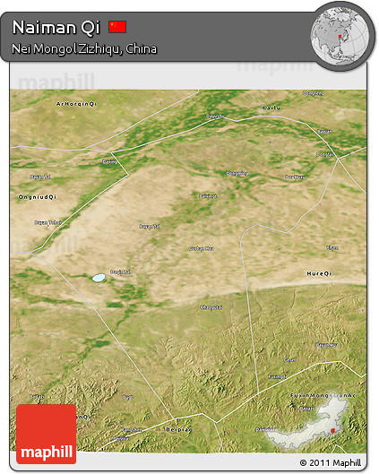 Satellite 3D Map of Naiman Qi