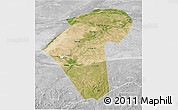 Satellite 3D Map of Naiman Qi, lighten, desaturated