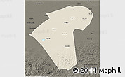 Shaded Relief 3D Map of Naiman Qi, darken