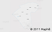 Silver Style 3D Map of Naiman Qi, single color outside