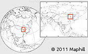 Blank Location Map of Naiman Qi, within the entire country