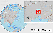 Gray Location Map of Naiman Qi
