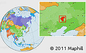 Political Location Map of Naiman Qi