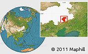 Satellite Location Map of Naiman Qi, highlighted parent region