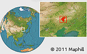 Satellite Location Map of Naiman Qi