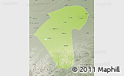 Physical Map of Naiman Qi, semi-desaturated