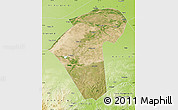 Satellite Map of Naiman Qi, physical outside