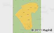 Savanna Style Map of Naiman Qi, single color outside