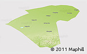 Physical Panoramic Map of Naiman Qi, cropped outside