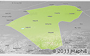 Physical Panoramic Map of Naiman Qi, desaturated
