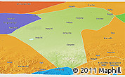Physical Panoramic Map of Naiman Qi, political outside