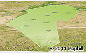 Physical Panoramic Map of Naiman Qi, satellite outside