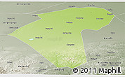 Physical Panoramic Map of Naiman Qi, semi-desaturated