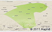 Physical Panoramic Map of Naiman Qi, shaded relief outside