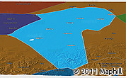 Political Panoramic Map of Naiman Qi, darken