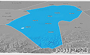 Political Panoramic Map of Naiman Qi, desaturated
