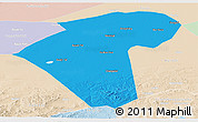 Political Panoramic Map of Naiman Qi, lighten