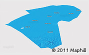 Political Panoramic Map of Naiman Qi, single color outside