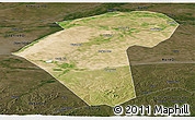 Satellite Panoramic Map of Naiman Qi, darken