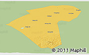 Savanna Style Panoramic Map of Naiman Qi, single color outside
