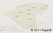 Shaded Relief Panoramic Map of Naiman Qi, lighten