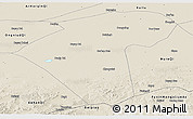 Shaded Relief Panoramic Map of Naiman Qi