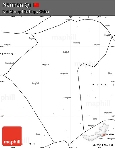 Blank Simple Map of Naiman Qi