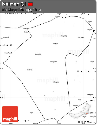 Blank Simple Map of Naiman Qi