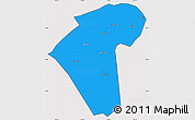 Political Simple Map of Naiman Qi, cropped outside