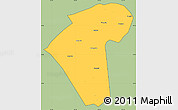 Savanna Style Simple Map of Naiman Qi, cropped outside