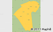 Savanna Style Simple Map of Naiman Qi, single color outside