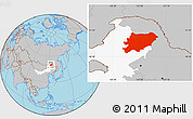 Gray Location Map of Oroqen Zizhiqi, highlighted parent region
