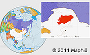 Political Location Map of Oroqen Zizhiqi, highlighted country