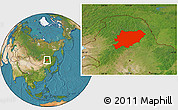 Satellite Location Map of Oroqen Zizhiqi
