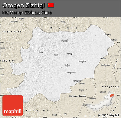 Classic Style Map of Oroqen Zizhiqi